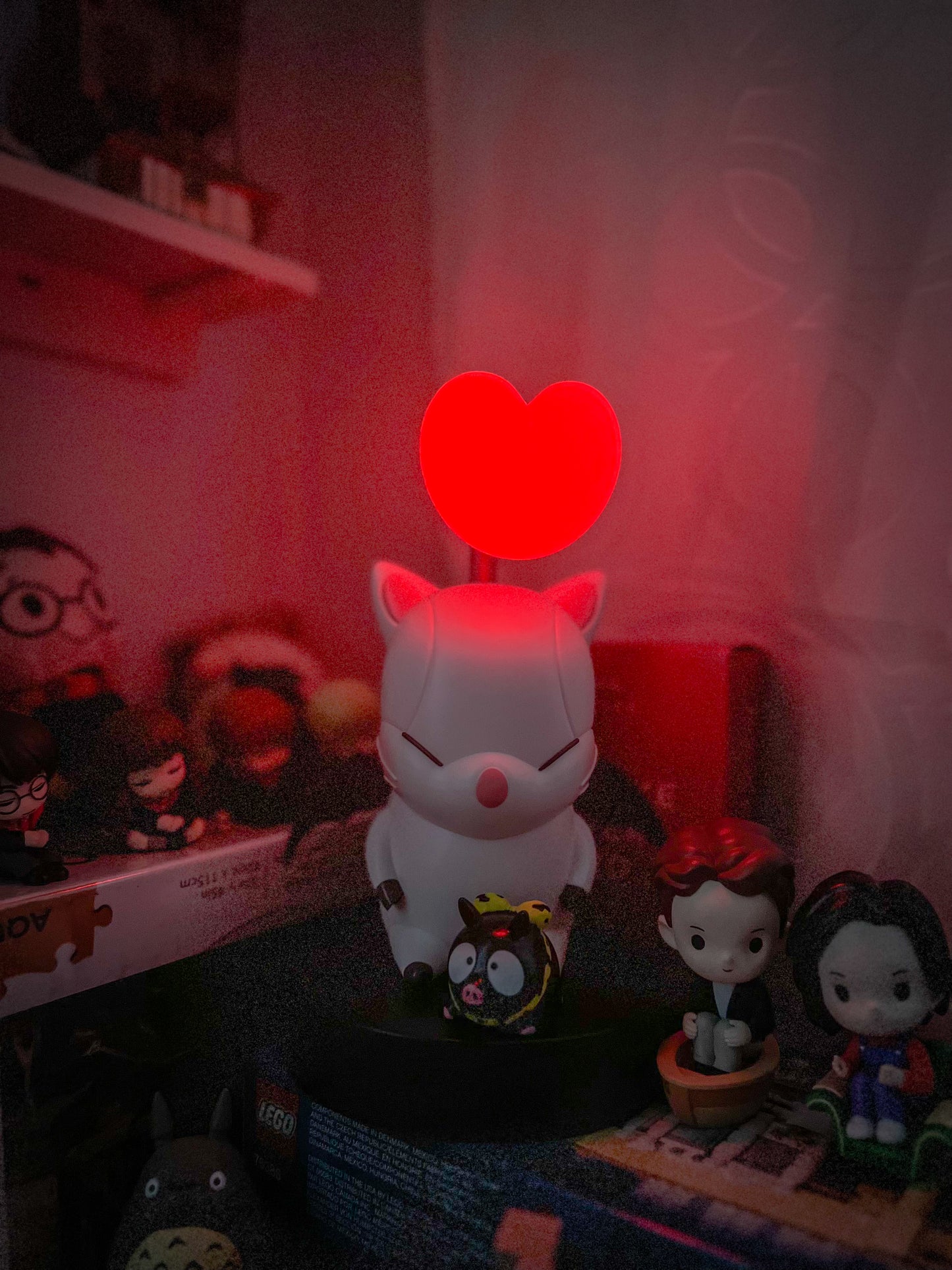 Final Fantasy XIV Moogle Room Lamp Valentines Day ver. Light Figure FF14