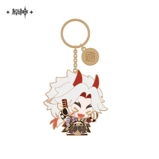 Genshin Impact Chibi Character Metal Keychain - Arataki Itto