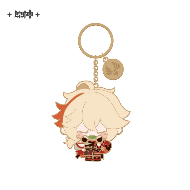 Genshin Impact Chibi Character Metal Keychain - Kaedehara Kazuha